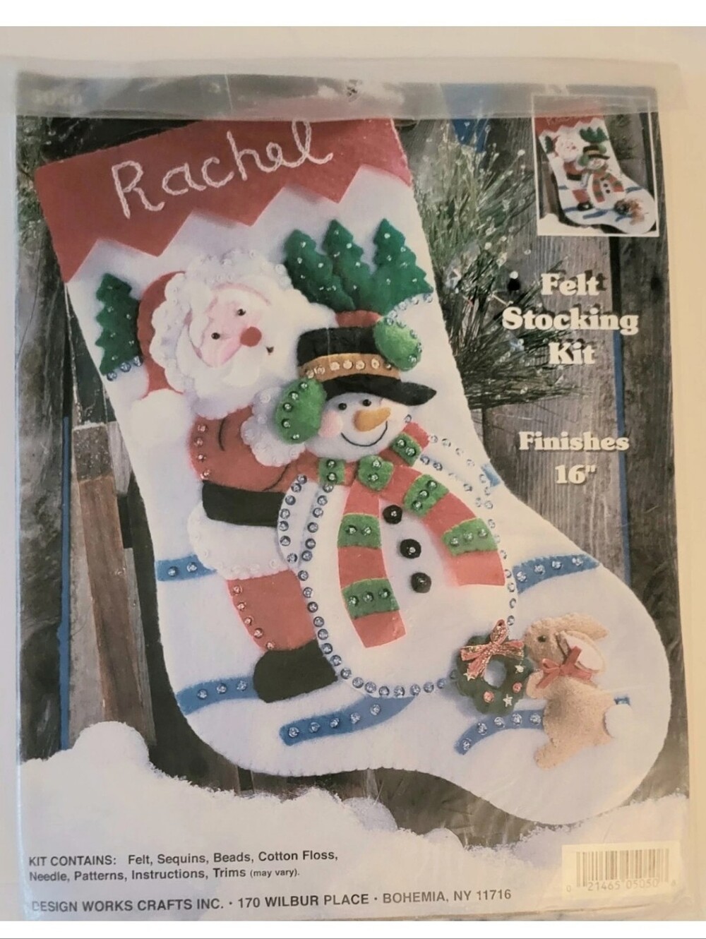 DESIGN WORKS "WINTER WONDERLAND"  FELT APPLIQUE CHRISTMAS STOCKING KIT *NEW*